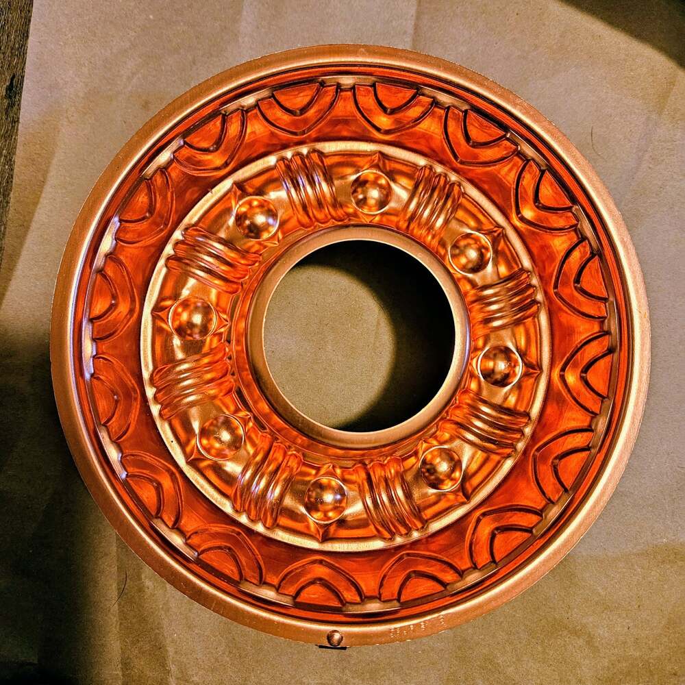 Vintage Copper-Tone Aluminum 3 1/2 Cup Bundt Jell-O Mold Wall Decor